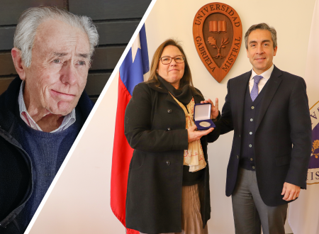 Universidad Gabriela Mistral entregó medalla “40 Años UGM” a Hernán Berwart, ex académico de la Escuela de Psicología