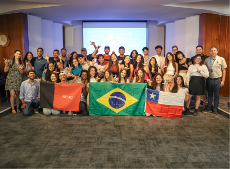 Universidad Gabriela Mistral y Fundación InsideChile recibieron a estudiantes de intercambio de Brasil