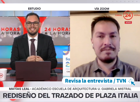 En entrevista con TVN, académico de la Escuela de Arquitectura UGM se refirió al rediseño de Plaza Italia, anunciado recientemente por las autoridades.