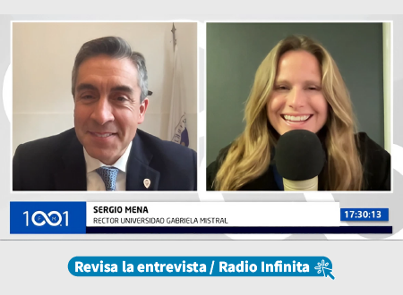 Rector Sergio Mena fue entrevistado en radio Infinita