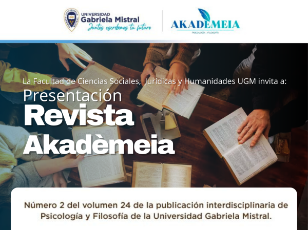 29 de abril, 12:45 horas | UGM invita al lanzamiento de un nuevo número de la Revista Akadémeia