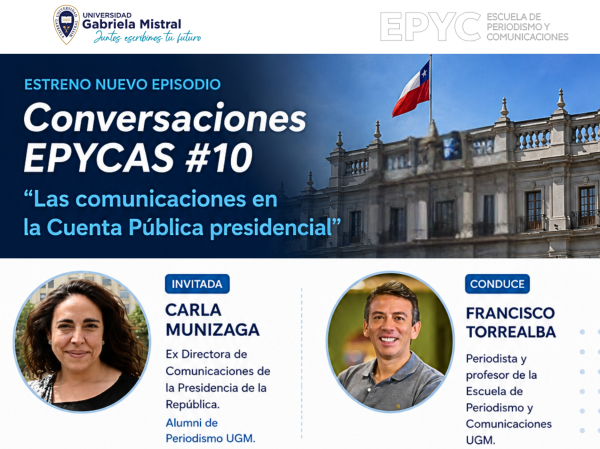 28 de mayo, 18:30 hrs | Carla Munizaga y Francisco Torrealba conversan sobre comunicación presidencial en la UGM