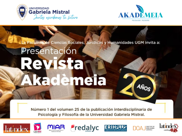 26 de agosto, 12:40 hrs | UGM invita al lanzamiento de un nuevo número de la Revista Akadémeia