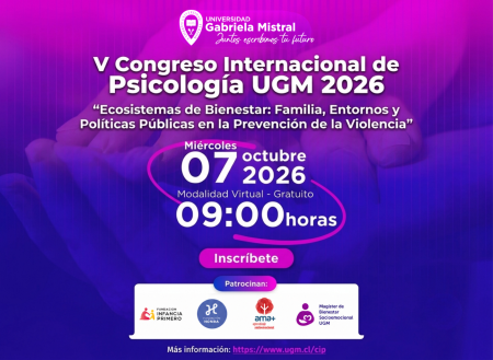 Inscríbete al V Congreso Internacional de Psicología UGM sobre bienestar y prevención de la violencia